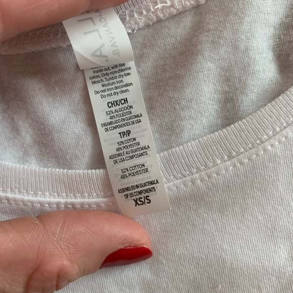 Bella Canvas white Engaged AF crop top - Picture 3 of 5